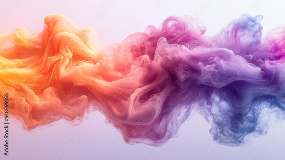 Fototapeta premium Soft colorful clouds - generative ai