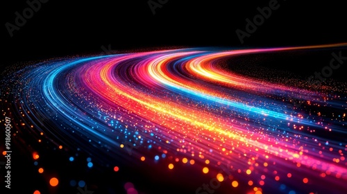 Abstract light trails - generative ai