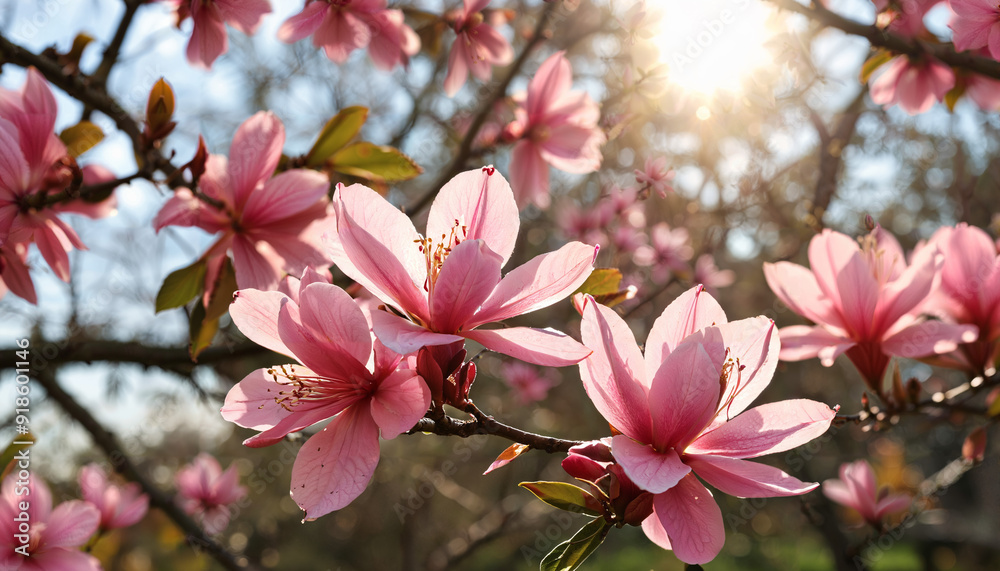 Fleurs de cerisier au lever du soleil Fleurs de cerisier au lever du soleil