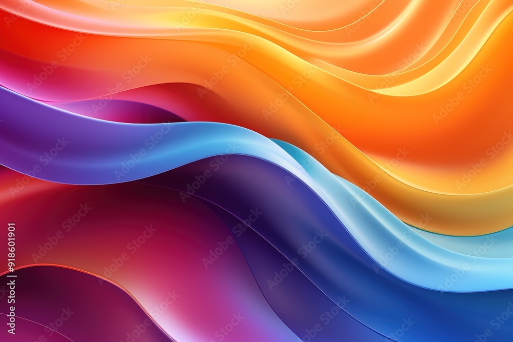 Abstract background with vibrant wavy lines in orange, blue, and purple hues. Abstract background with vibrant wavy lines in orange, blue, and purple hues.