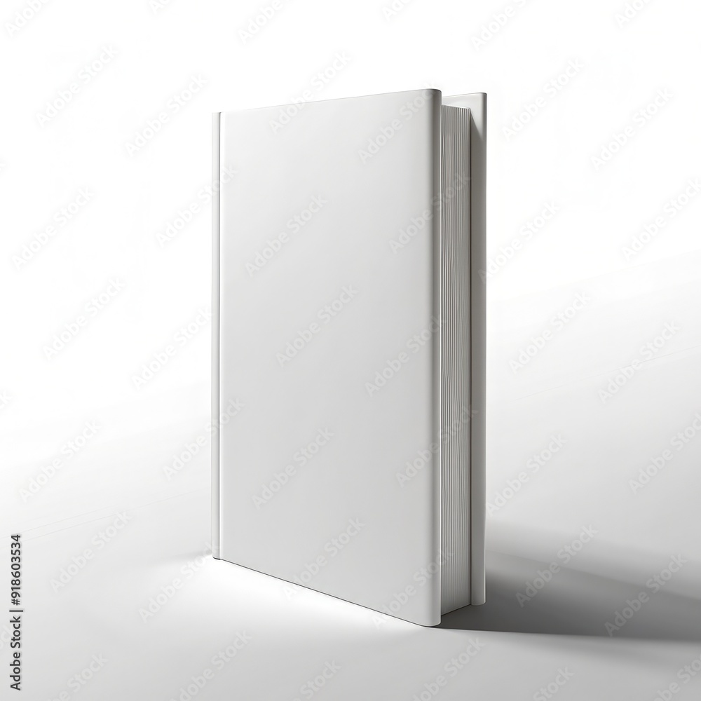 A clean and versatile mockup template of a blank book set against a white background for showcasing creative designs or layouts. Generative AI A clean and versatile mockup template of a blank book set against a white background for showcasing creative designs or layouts. Generative AI