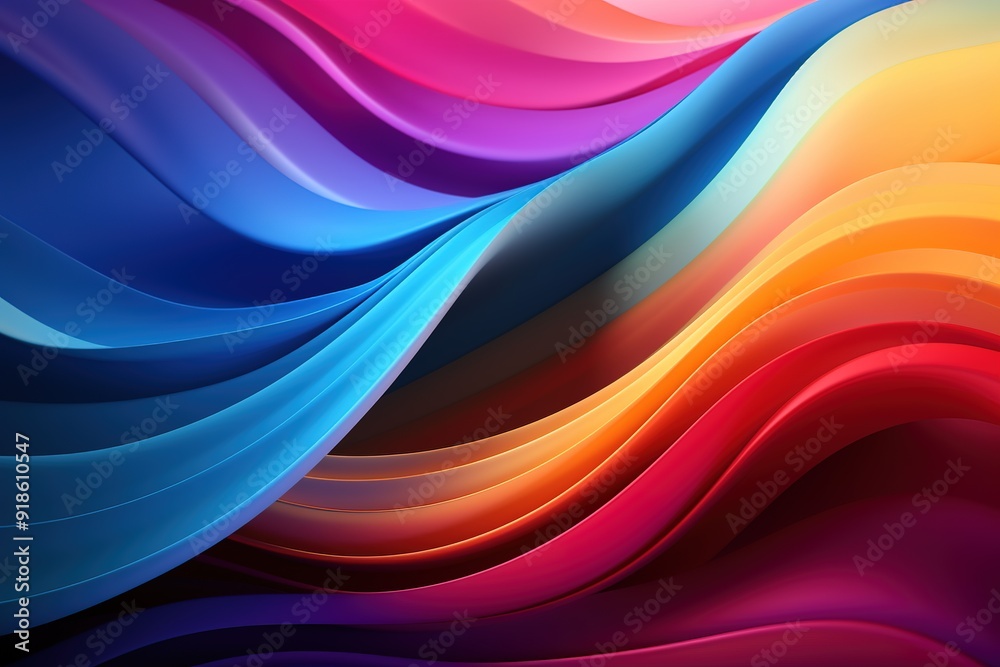 Abstract Colorful Wavy Lines. Abstract Colorful Wavy Lines.