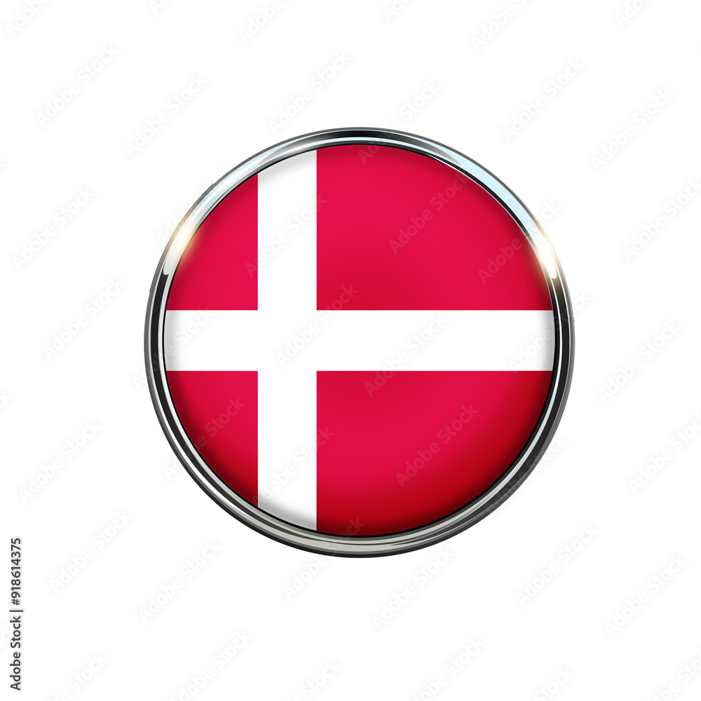 Denmark national flag isolated on white background. Denmark national flag isolated on white background.