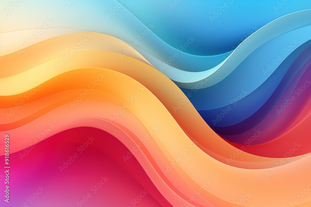Abstract wavy background with blue, orange and red colors. Abstract wavy background with blue, orange and red colors.