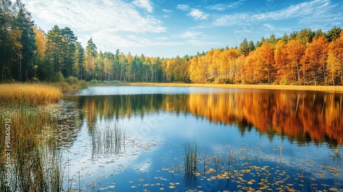 Serene Lake Surrounded by Tranquil Nature - Stunning Photography