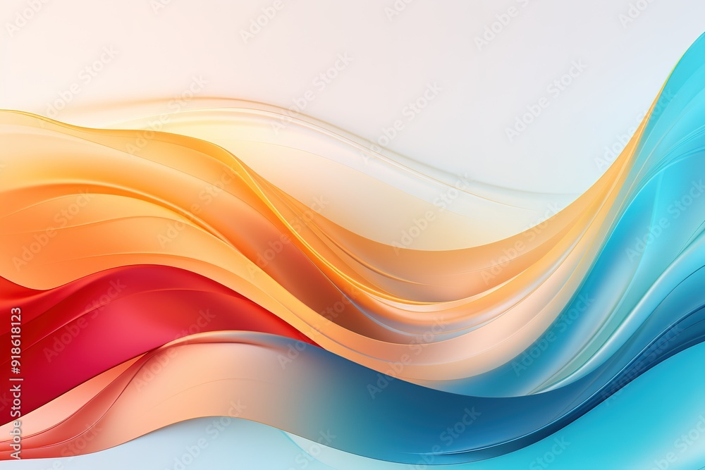 Abstract wavy background with orange, red, and blue colors. Abstract wavy background with orange, red, and blue colors.
