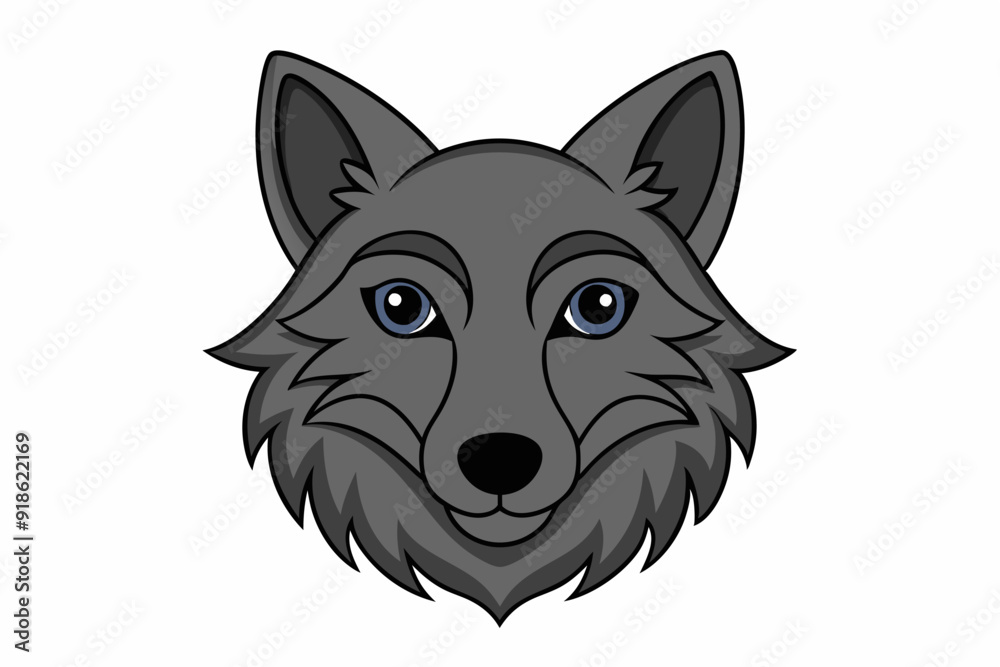 Gray Wolf Silhouette | Endangered Species USA Geometric, Line Art, Kawaii Cartoon | Vector Logo & Clipart