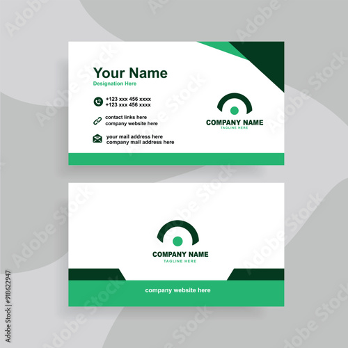 Business card design template, Clean professional business card template, visiting card, business card template photo