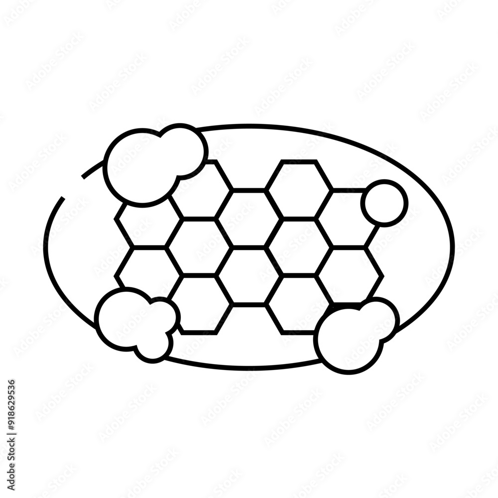 Fototapeta premium honey soap line icon vector. honey soap sign. isolated contour symbol black illustration