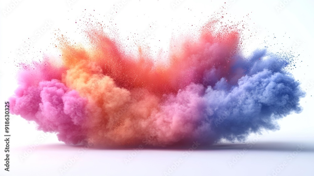 Colorful powder explosion - generative ai Colorful powder explosion - generative ai