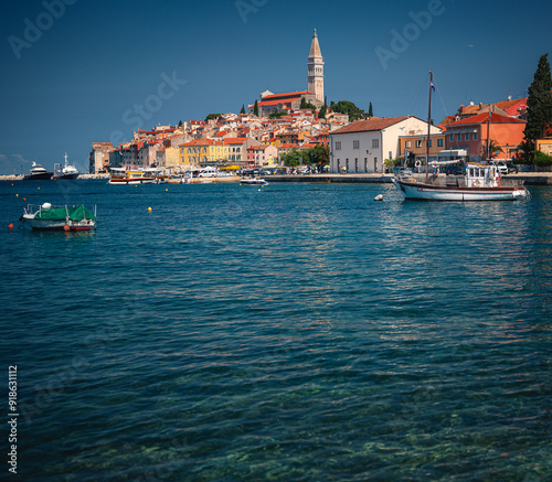 View on the old town of Rov...