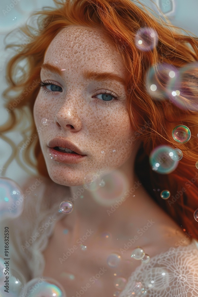 Freckled Beauty in a Bubble Bath Freckled Beauty in a Bubble Bath