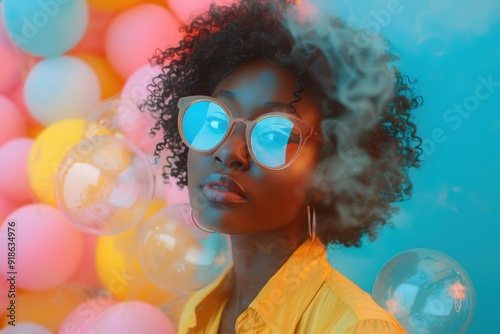 Wallpaper Mural A Life Coach's Journey: Empowering Dreams Against a Colorful Backdrop Torontodigital.ca