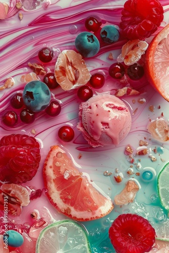 delicious ice cream backgro...