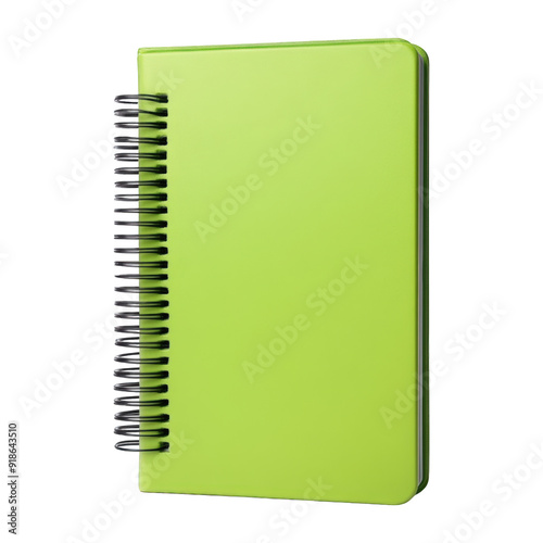 Lime Green Fitness Notebook On Transparent Png Background For Workout Tracking Tools . Generative ai