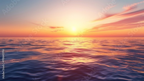 A sunrise over a calm ocean, symbolizing new beginnings and the dawn of success and achievement