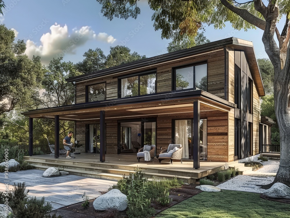 Fototapeta premium Beautiful farmhouse in the country