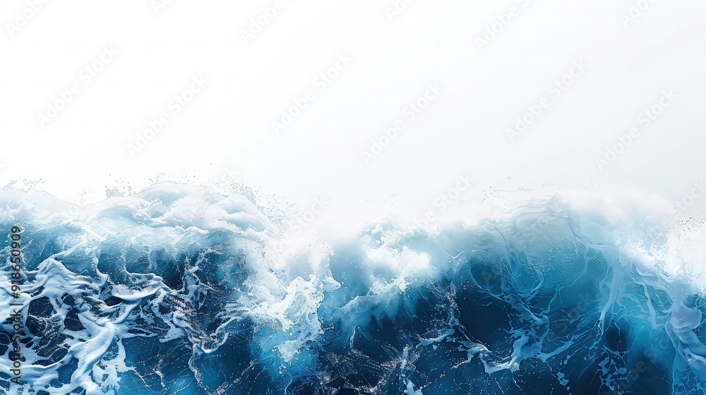 Abstract art with white and blue colors, featuring a white and blue wave-like pattern on a dark blue background. Abstract art with white and blue colors, featuring a white and blue wave-like pattern on a dark blue background.