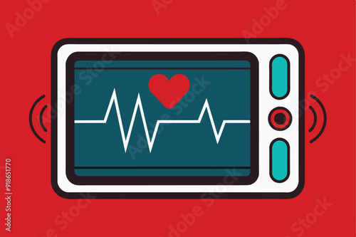 Creative vector illustration of heart line cardiogram isolated on background. Art design health medical heartbeat pulse. Abstract concept graphic element