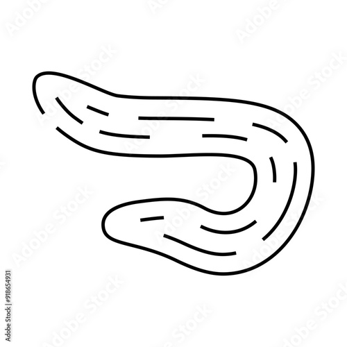armenian cucumber line icon vector. armenian cucumber sign. isolated contour symbol black illustration