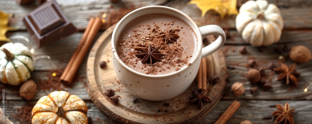 Hot chocolate with autumn spices Hot chocolate with autumn spices