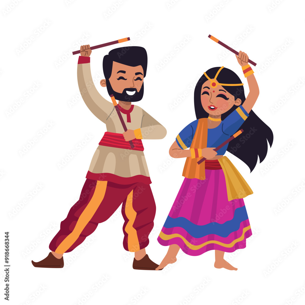 hindu couple in navratri celebration hindu couple in navratri celebration