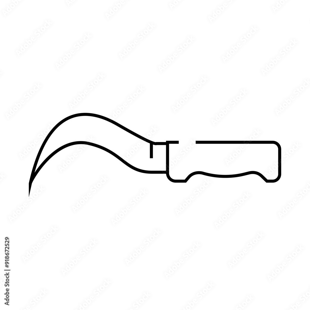 broccoli knife line icon vector. broccoli knife sign. isolated contour symbol black illustration broccoli knife line icon vector. broccoli knife sign. isolated contour symbol black illustration