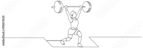 line art weightlifting illustration  background 