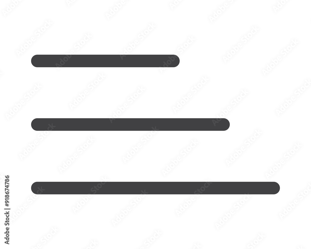 Hamburger menu icon, buttons for website, UI navigation, mobile app, presentation. Vector design elements and user Interface icons.