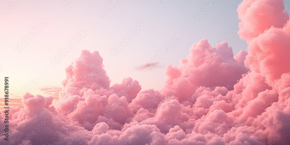 Dreamy Pink Clouds: A cloudy sky filled with cotton candy pink clouds Dreamy Pink Clouds: A cloudy sky filled with cotton candy pink clouds