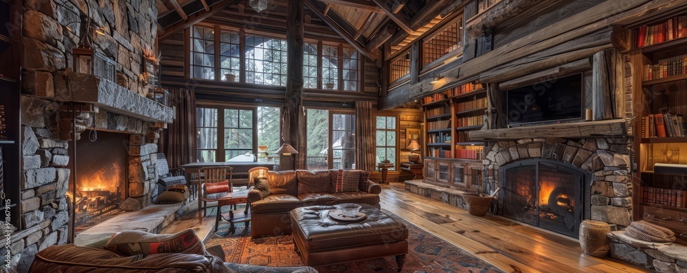 Craftsman lodge with rustic charm. Craftsman lodge with rustic charm.