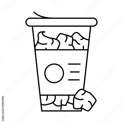 popcorn corn line icon vector. popcorn corn sign. isolated contour symbol black illustration