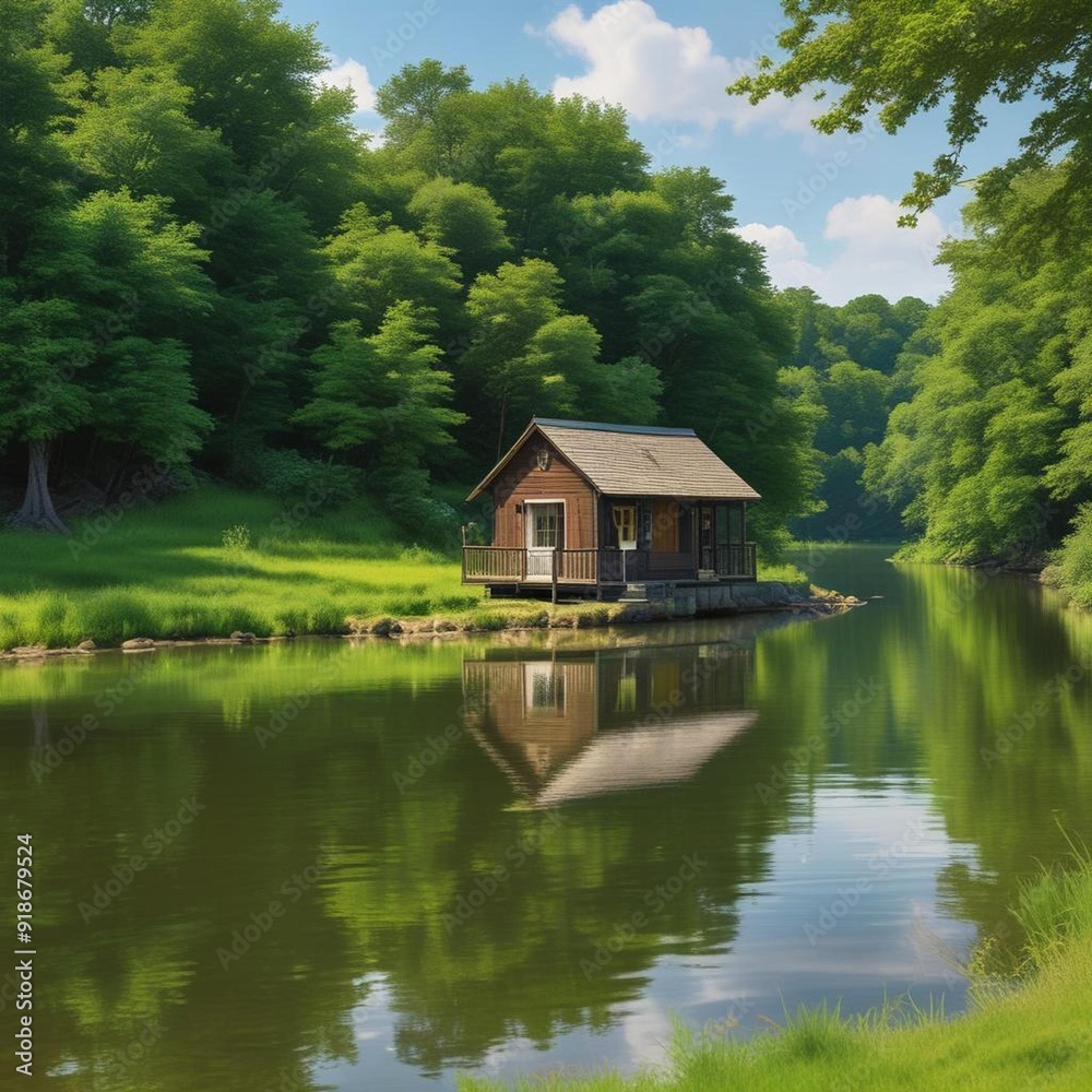 A Picturesque Summer Landscape With A Tranquil Lush Green And A Charming Landscape Nature A Picturesque Summer Landscape With A Tranquil Lush Green And A Charming Landscape Nature