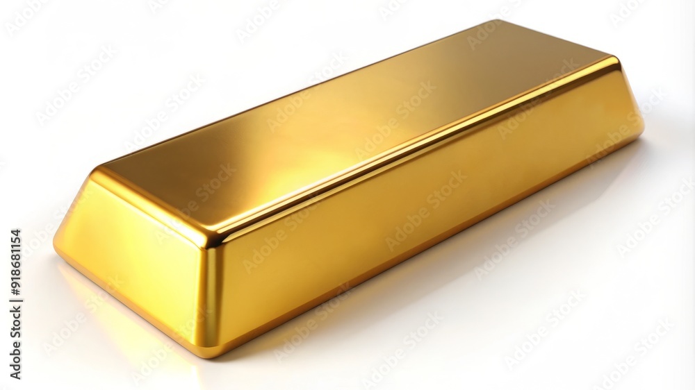 A gold bar is shown in a close up A gold bar is shown in a close up