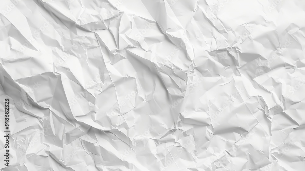 Crumpled white paper texture, generative ai Crumpled white paper texture, generative ai