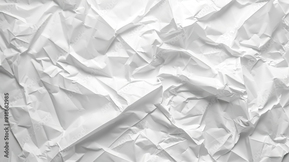 Crumpled white paper texture, generative ai Crumpled white paper texture, generative ai