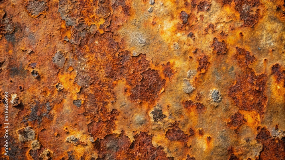 The rusty surface has a lot of holes and is very old The rusty surface has a lot of holes and is very old