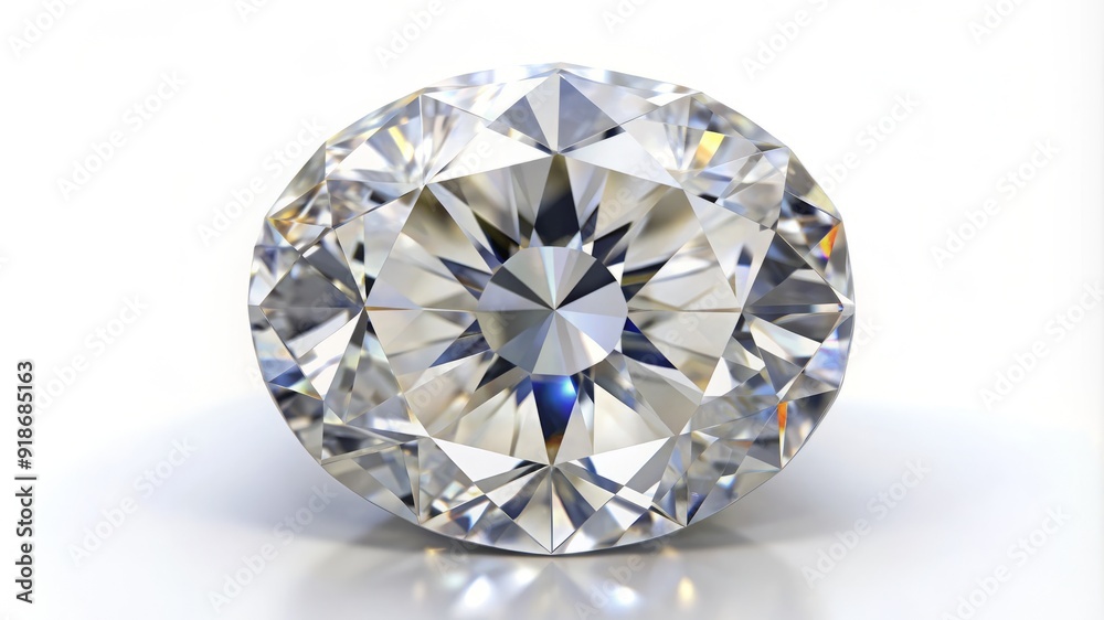 A large diamond is shown in a close up A large diamond is shown in a close up