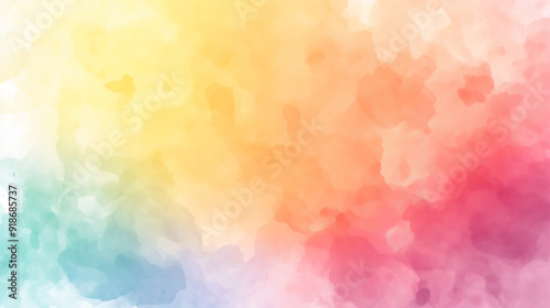 Abstract Watercolor Background: A vibrant and ethereal watercolor background with soft gradients of yellow, orange, pink, and blue, creating a dreamy and artistic backdrop for your designs. 