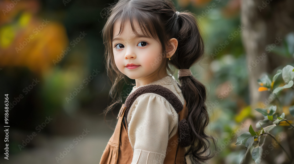 Cute little girl dressed up to go to school for her first day of school. back to school concept background Cute little girl dressed up to go to school for her first day of school. back to school concept background