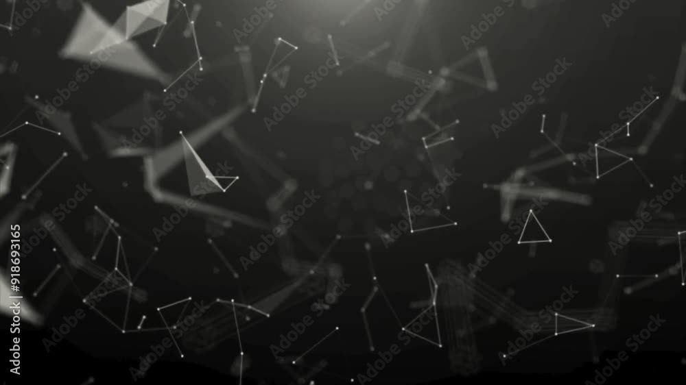 A Futuristic Dance of Lines and Triangles in the Digital Void A Futuristic Dance of Lines and Triangles in the Digital Void