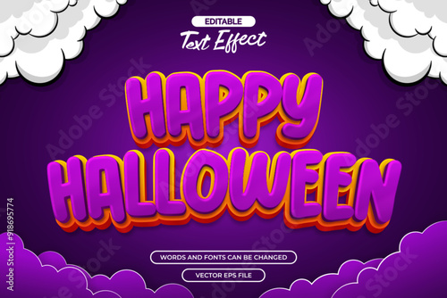 Happy halloween editable text effect