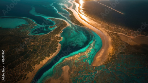 Golden Hour at the Serene Estuarine Tapestry