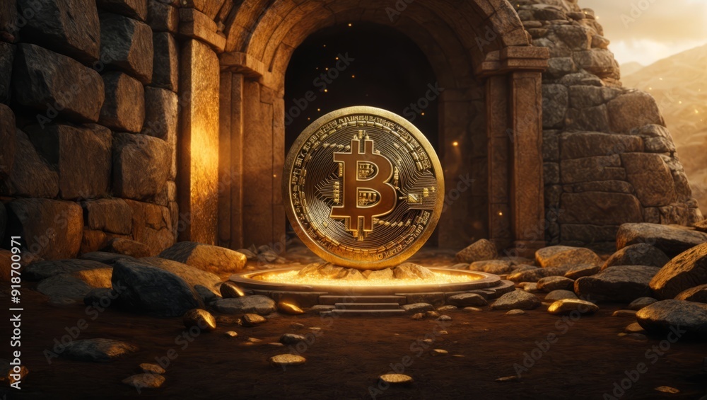 Bitcoin - Bitcoin is a cryptocurrency. Image of decentralized digital currency bitcoin. Bitcoin - Bitcoin is a cryptocurrency. Image of decentralized digital currency bitcoin.