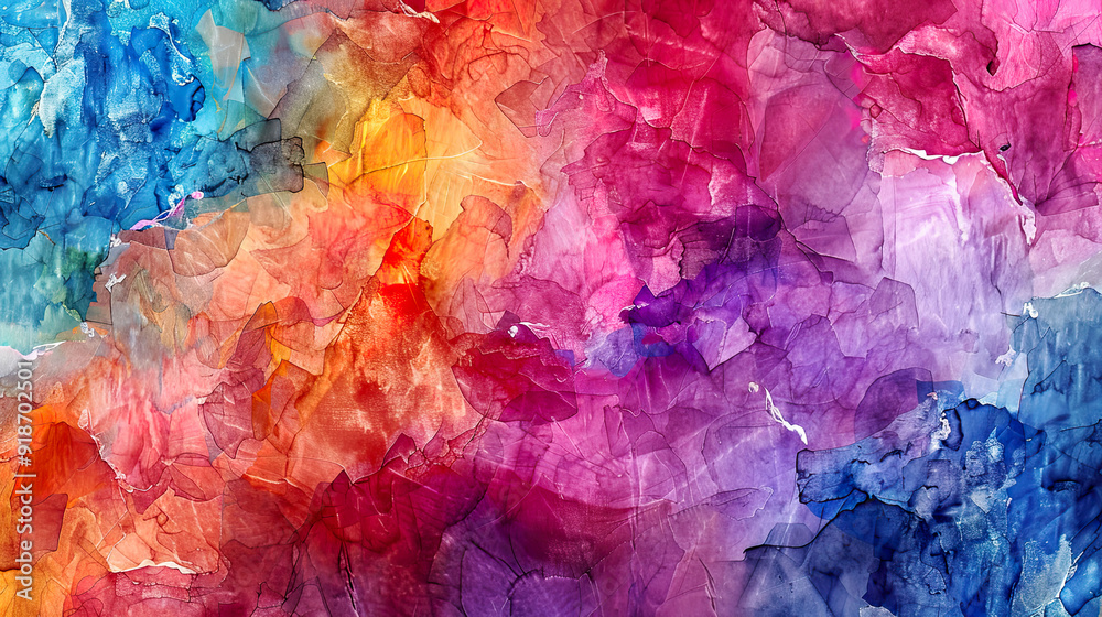 Rich watercolor crystalline texture, bold and intense hues, seamless blending, high-resolution digital paper for artistic backgrounds Rich watercolor crystalline texture, bold and intense hues, seamless blending, high-resolution digital paper for artistic backgrounds
