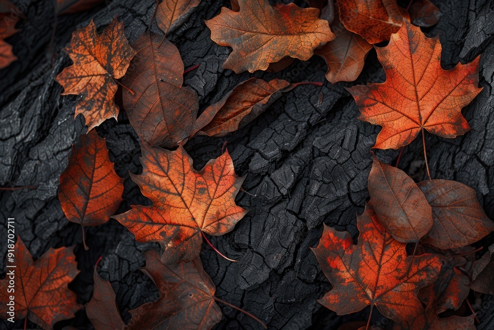 A close-up view of a bunch of leaves on a tree branch, showcasing the texture and details A close-up view of a bunch of leaves on a tree branch, showcasing the texture and details
