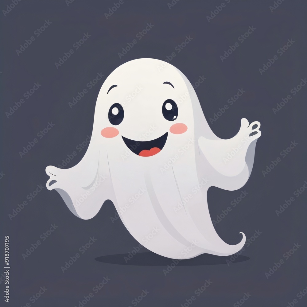 simple cute halloween ghost cartoon illustration simple cute halloween ghost cartoon illustration