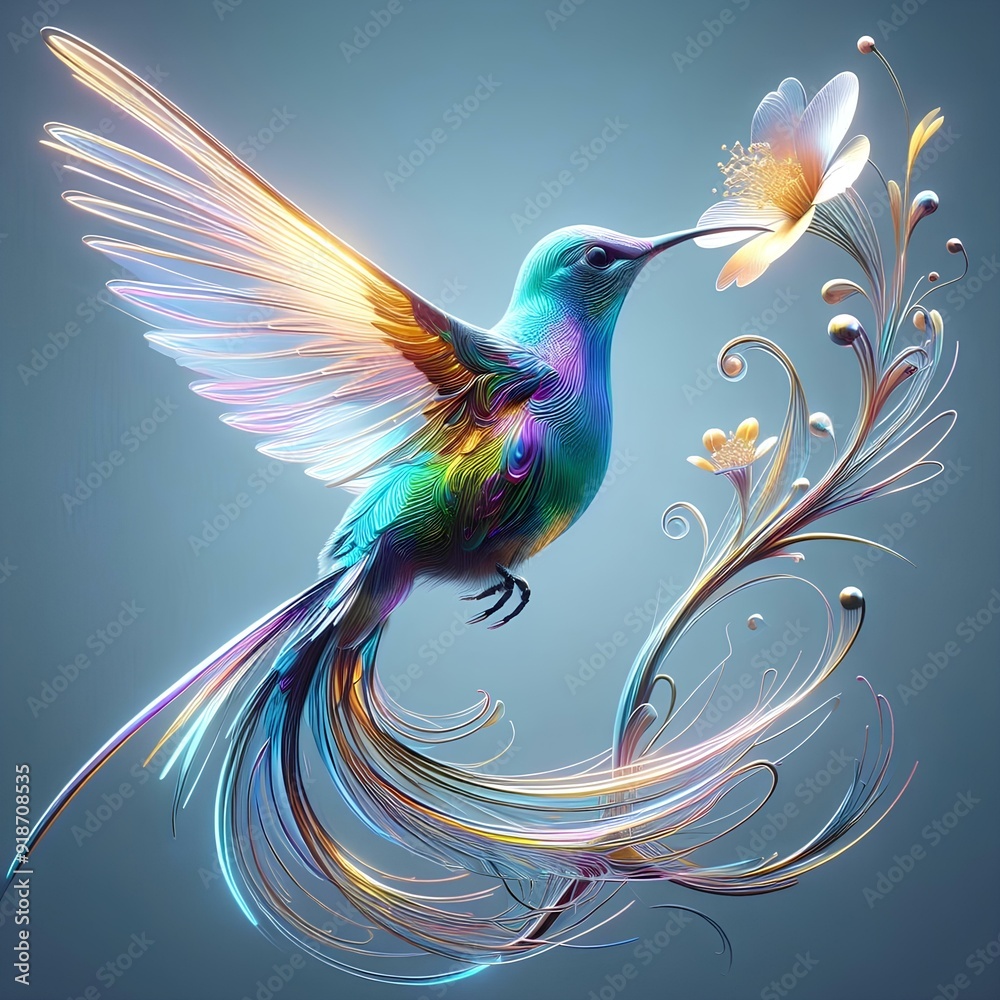 Obraz premium illustration of a hummingbird 15