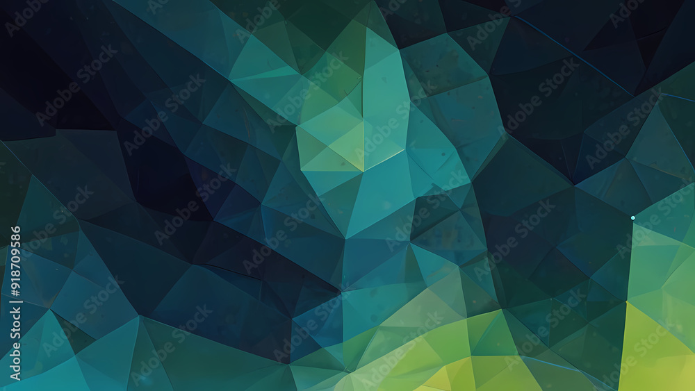 Fototapeta premium abstract illustration of a background dominated by overlapping polygons in various shades of blue and green