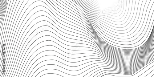 Landscape geodetic topographic map background. Black topographic lines. Line texture. Transparent background, vector.
